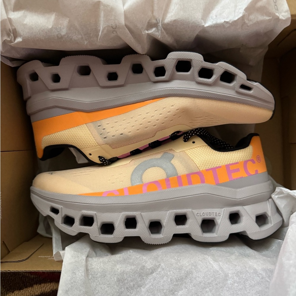 On Running Cloudmonter Shoes in Blonde | Fade Size 7 NWT